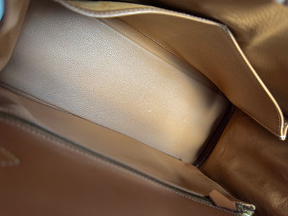 Hermès Box Kelly 28 in Natural with Gold Hardware