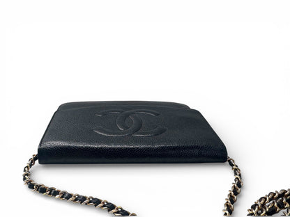 CHANEL Caviar Timeless CC Wallet On Chain WOC