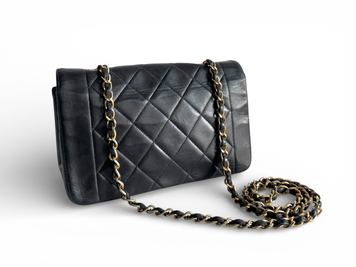 CHANEL Small Lambskin Quilted Diana Flap