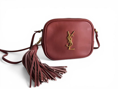 SAINT LAURENT Nappa Monogram Blogger Bag