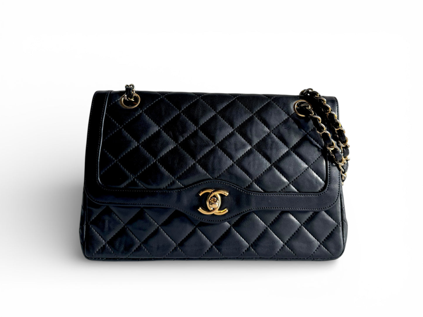 CHANEL Lambskin Quilted Medium Double Flap Bag