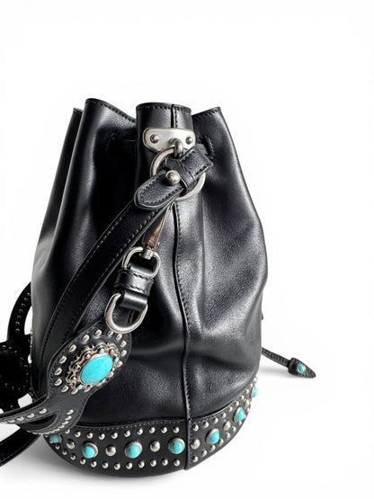 Prada Soft Calf Leather Bucket Bag