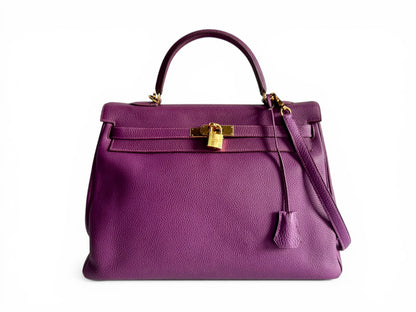 HERMES Kelly 35 Clemence Anemone