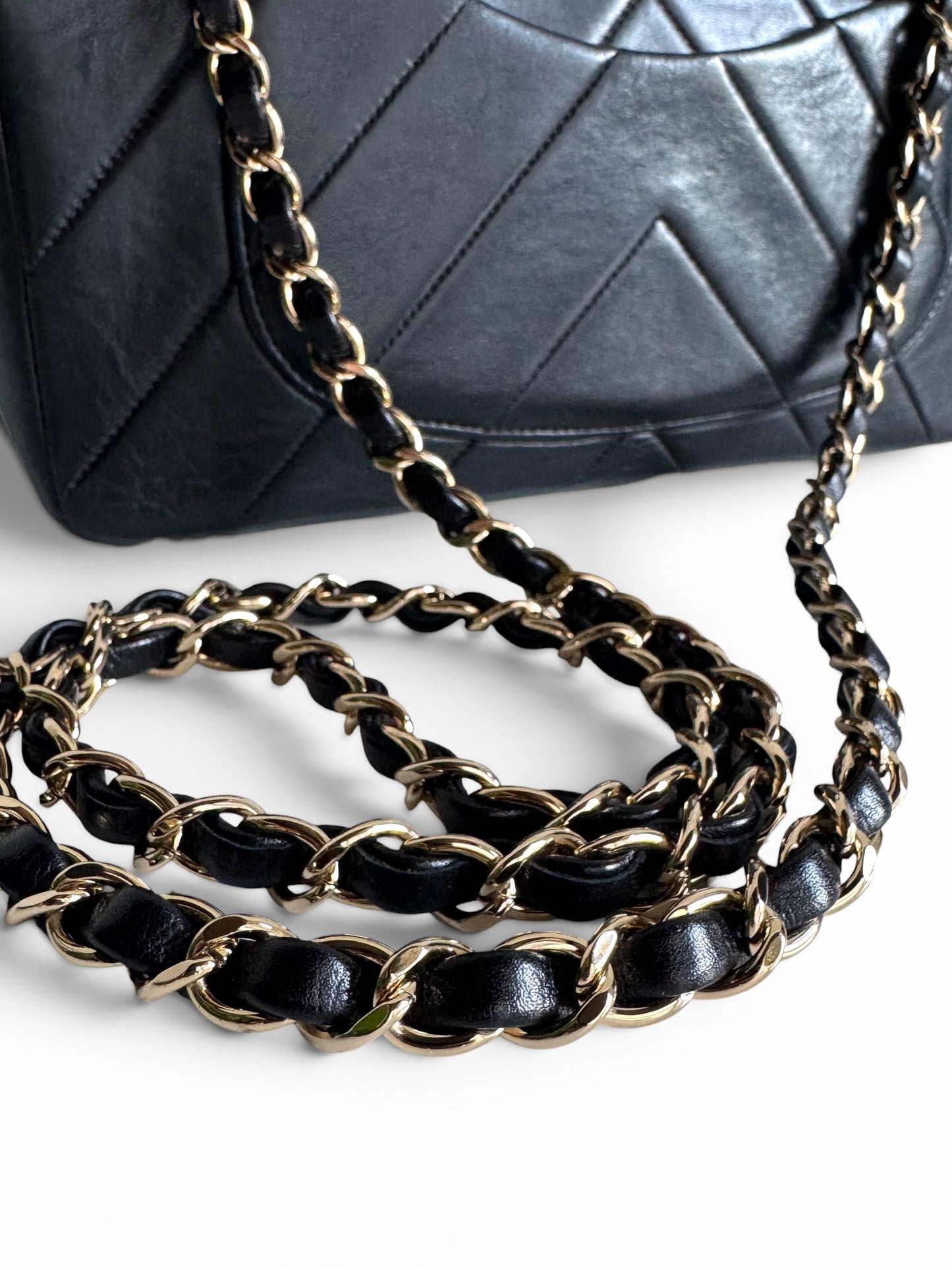 CHANEL Lambskin Chevron Quilted Kelly Flap