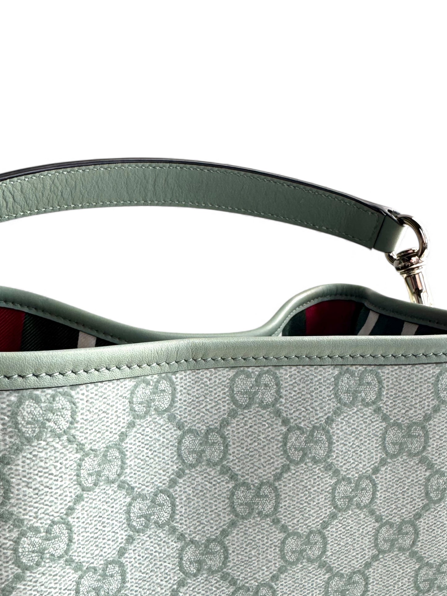 GUCCI GG Supreme Monogram Emblem Small Shoulder Bag