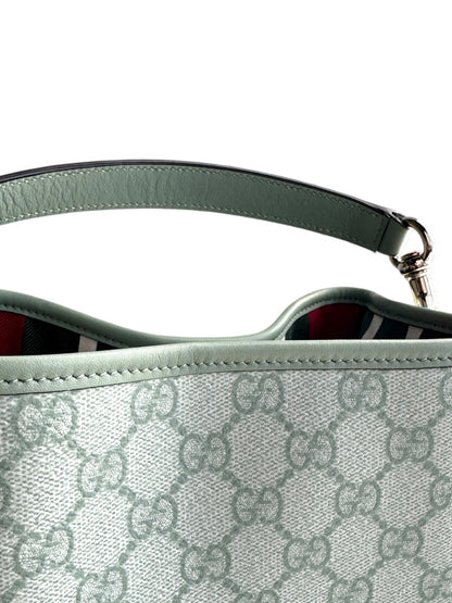 GUCCI GG Supreme Monogram Emblem Small Shoulder Bag