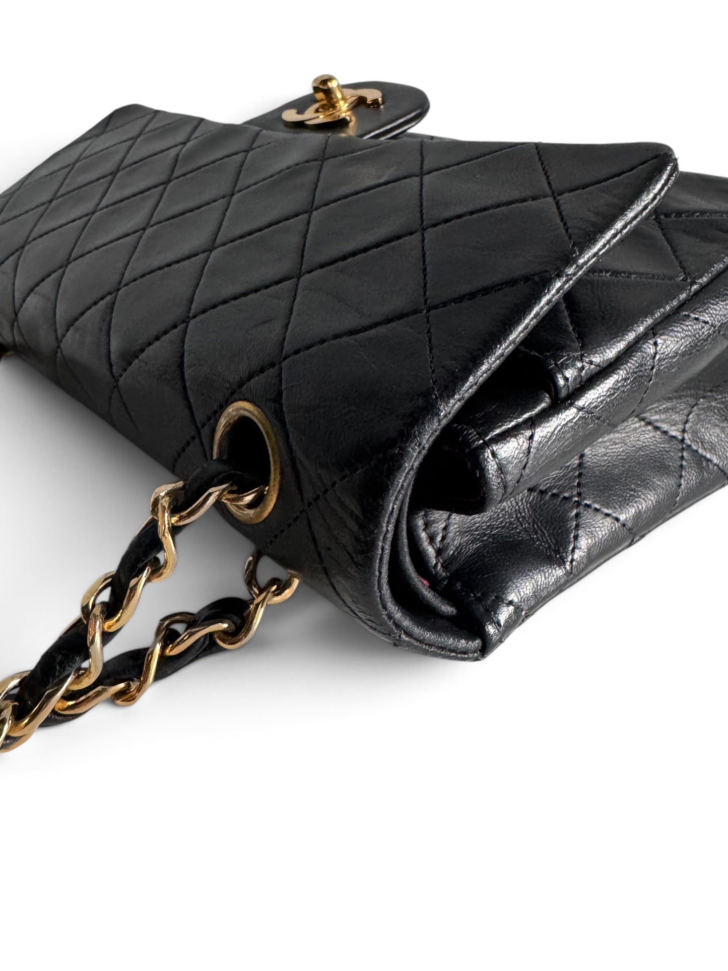 CHANEL Lambskin Quilted Small Double Flap
