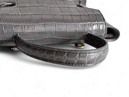 CELINE Calfskin Crocodile Embossed Nano Belt Bag