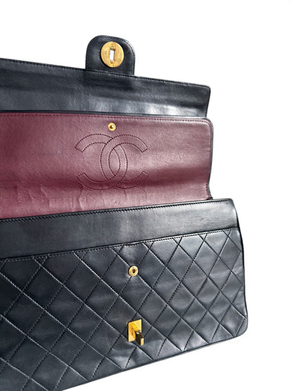 CHANEL Lambskin Medium Mademoiselle Double Flap