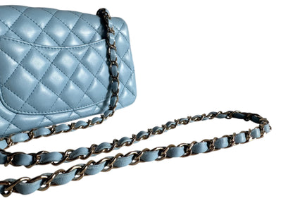 CHANEL Lambskin Quilted Mini Rectangular Flap