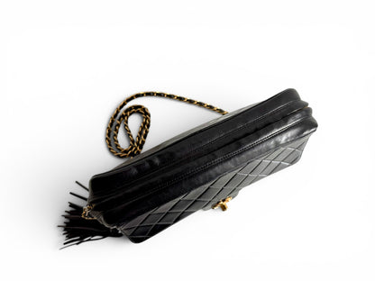 Chanel Lambskin Quilted Flap Camera Tassel Case