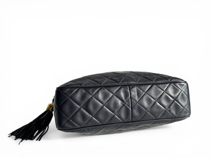 CHANEL Lambskin Quilted CC Tassel Camera Case