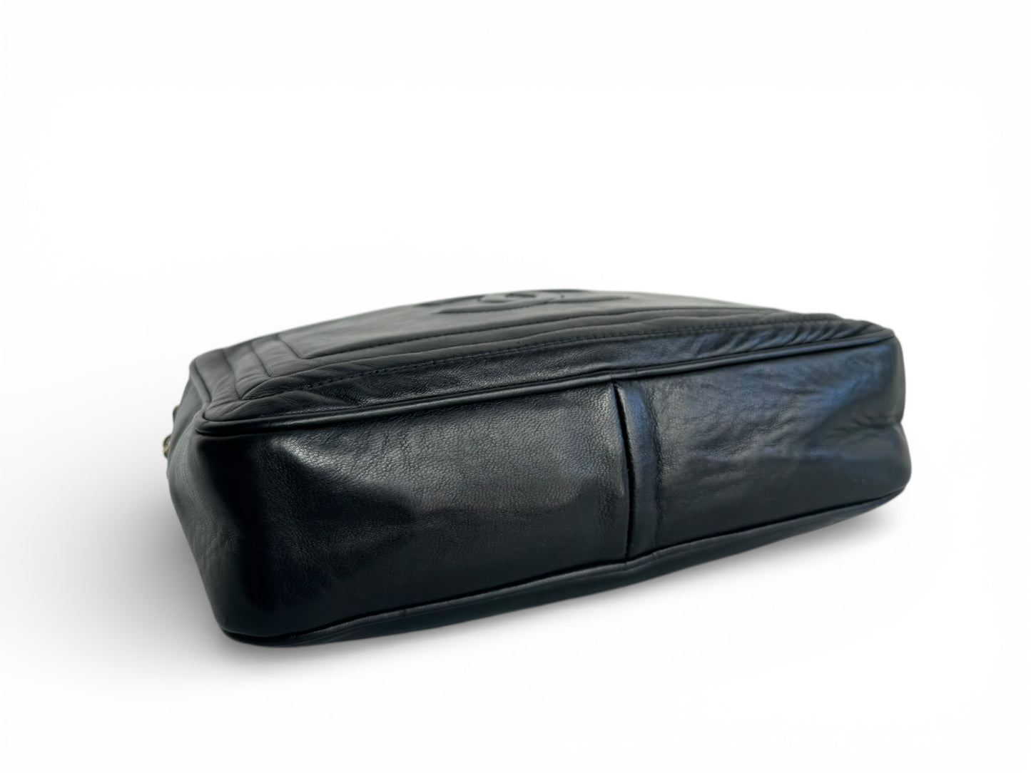 Chanel Black Lambskin CC Tassel Camera Bag