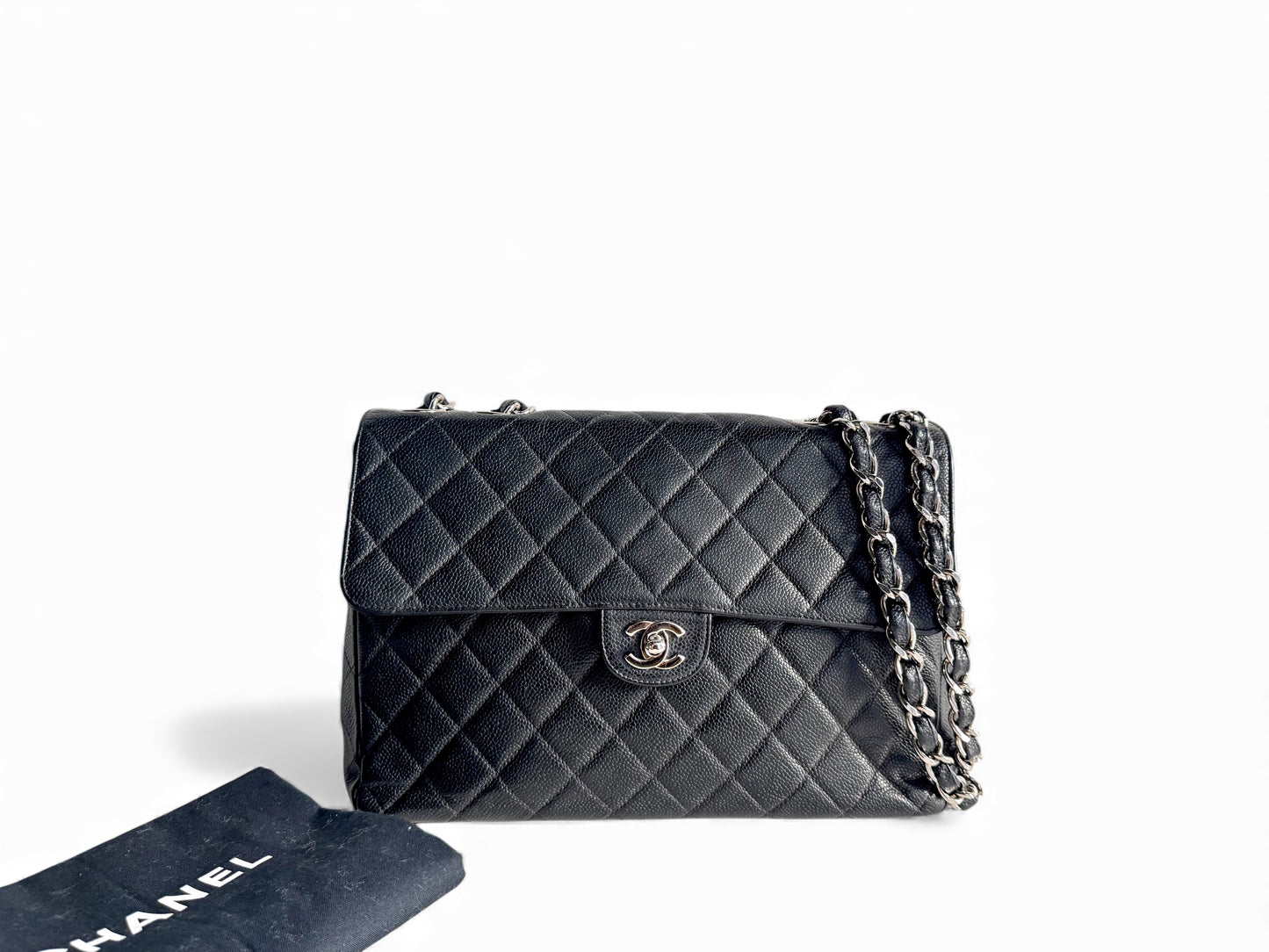 CHANEL Caviar Jumbo Single Flap Bag