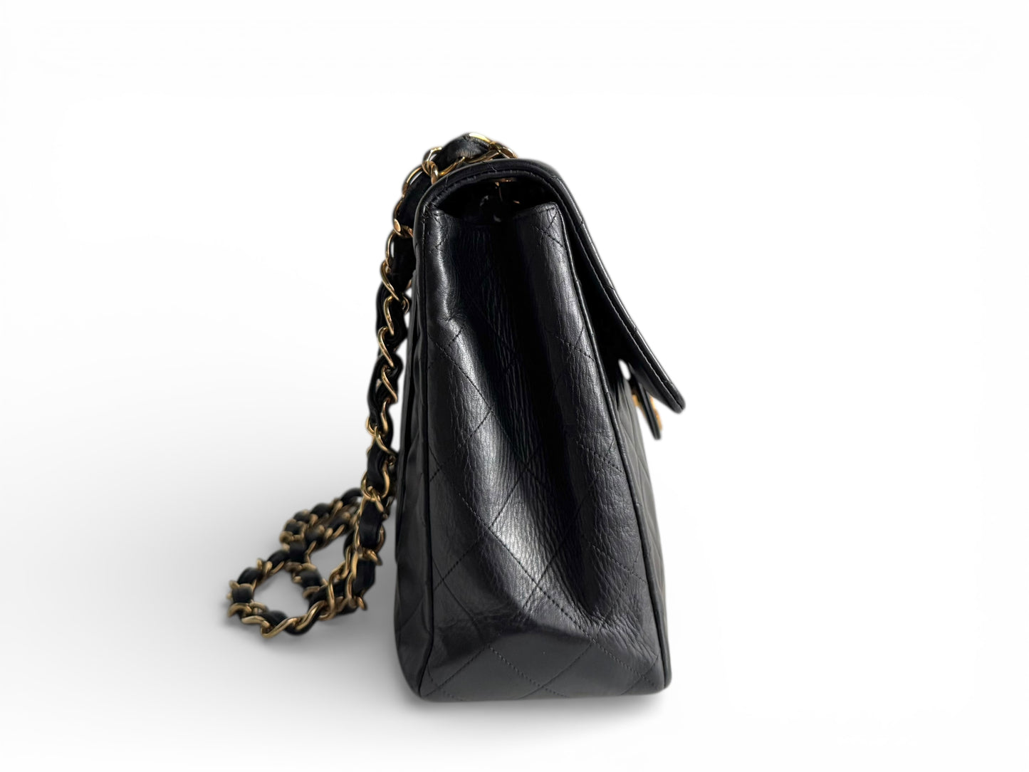 CHANEL Lambskin Quilted XL Jumbo Single Flap Bag