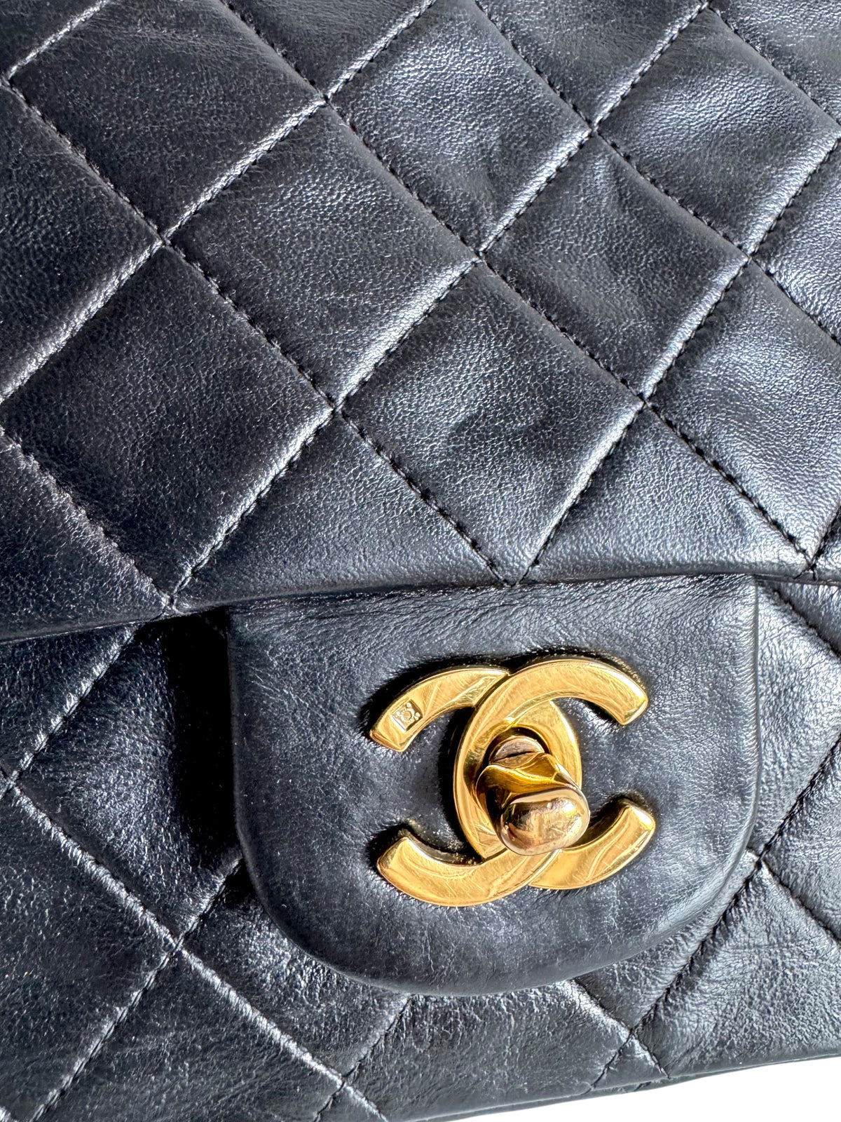 CHANEL Lambskin Quilted Medium Double Flap