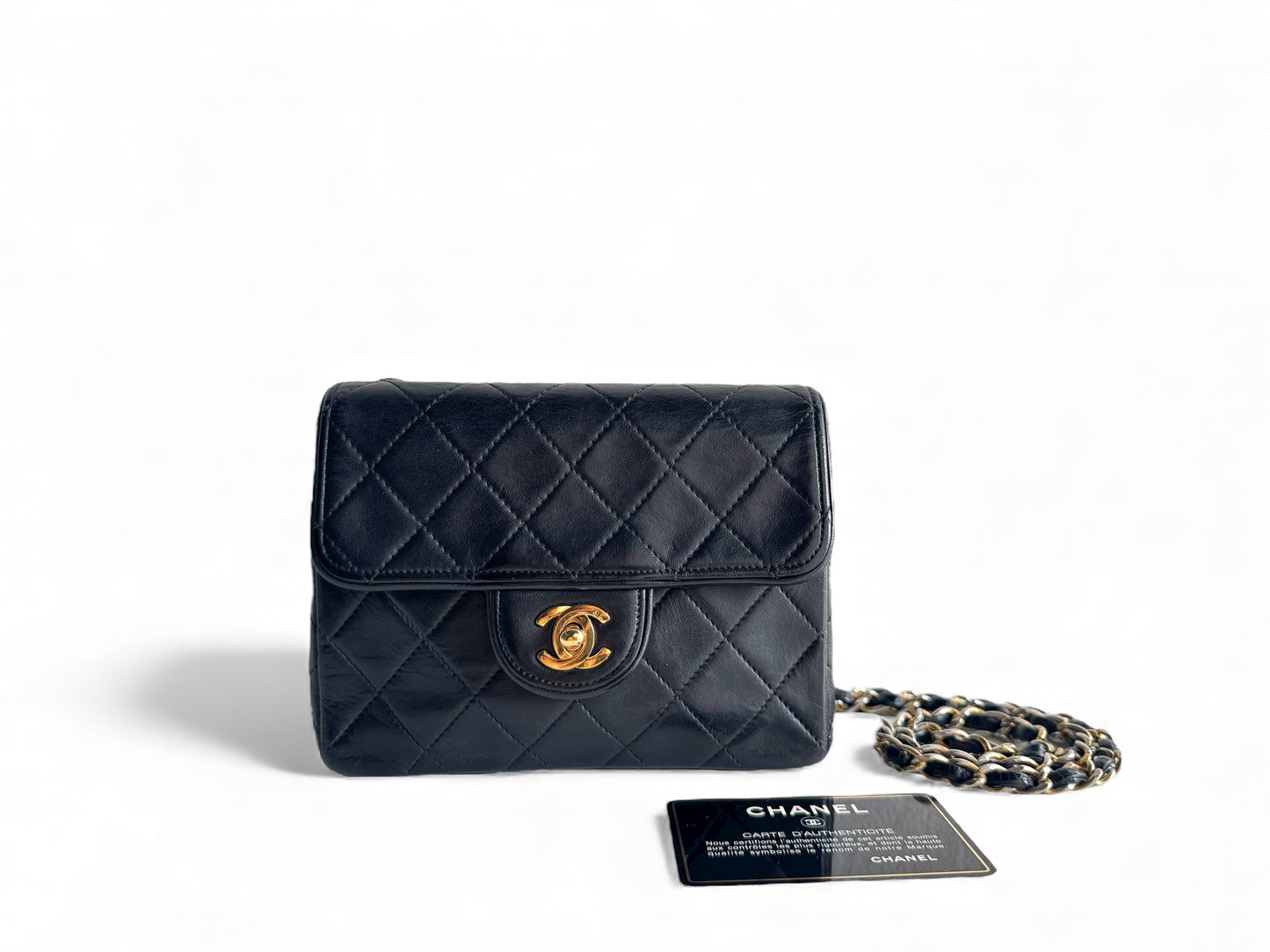CHANEL Lambskin Matelasse Mini Flap Bag