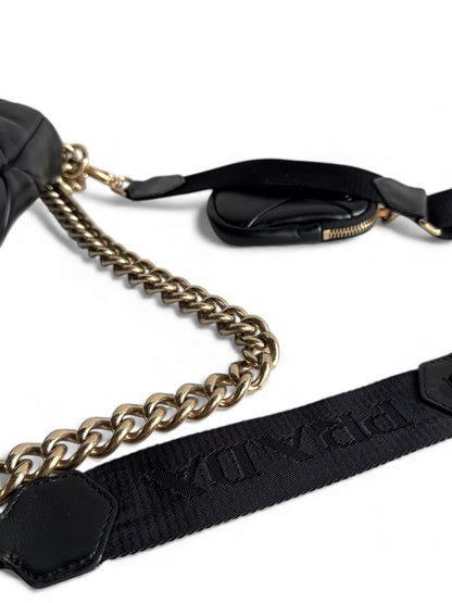 PRADA System Nappa Leather Patchwork Bag