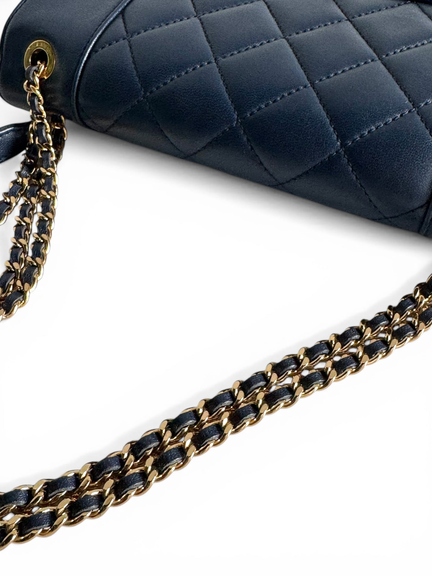 CHANEL Sheepskin Quilted Mademoiselle Flap Bag Tasche