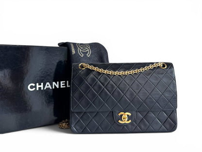 CHANEL Lambskin Medium Mademoiselle Double Flap