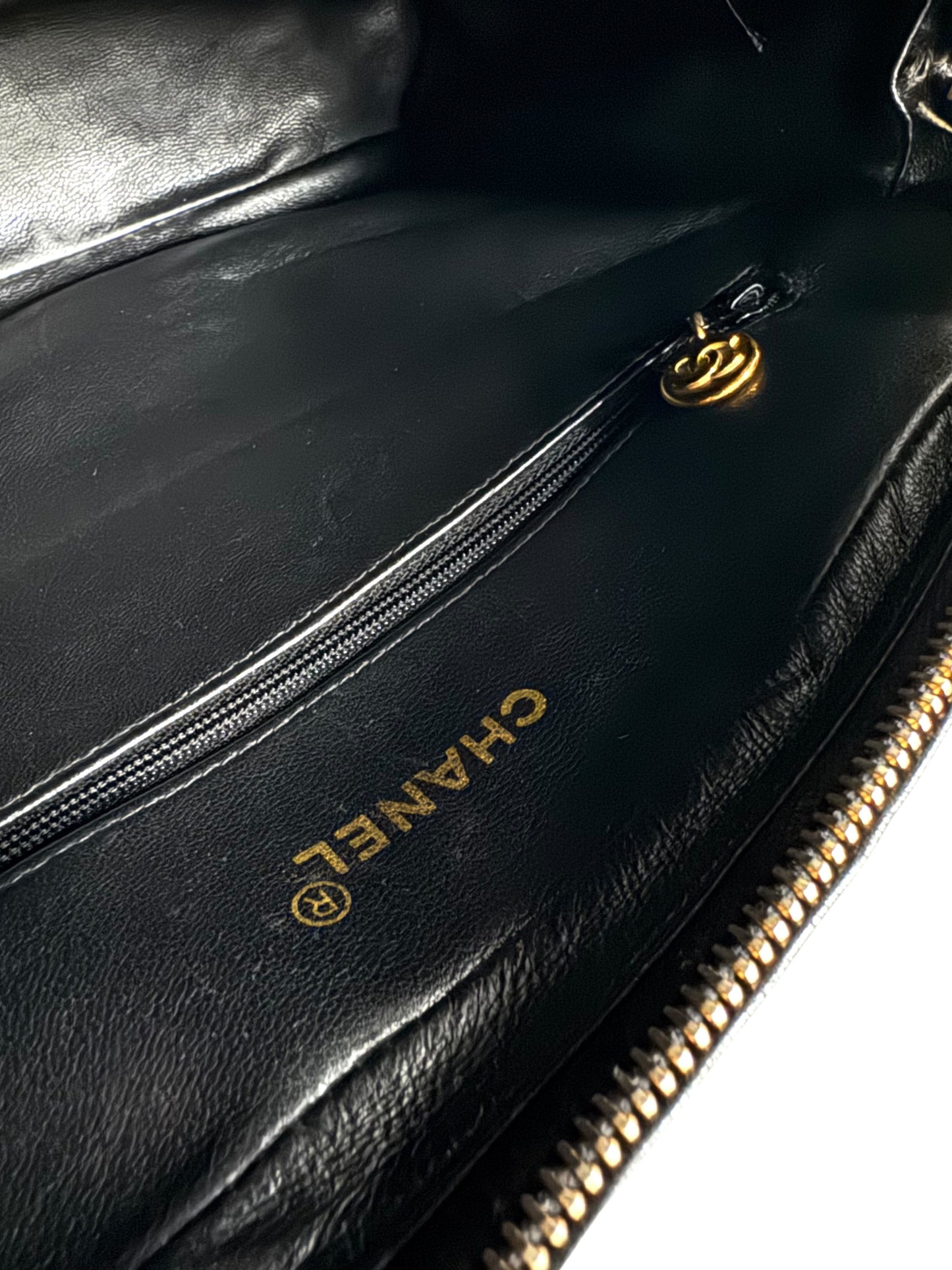 Chanel Lambskin Quilted Flap Camera Tassel Case