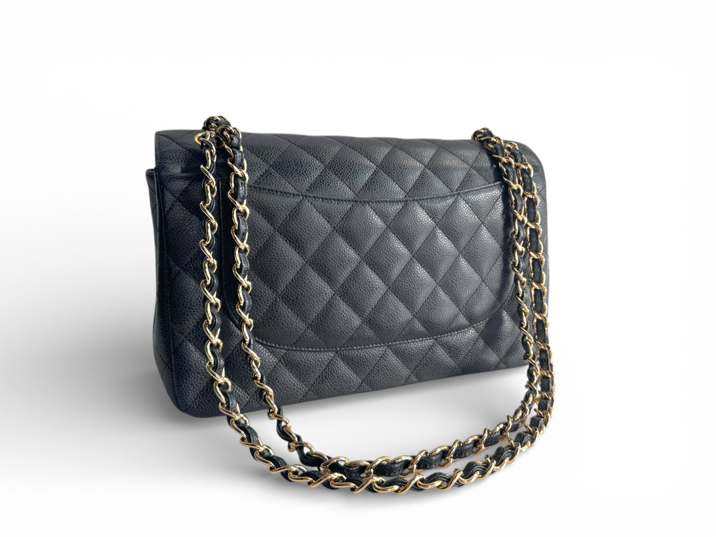 CHANEL Caviar Quilted Jumbo Double Flap