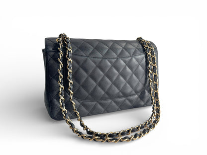 CHANEL Caviar Quilted Jumbo Double Flap