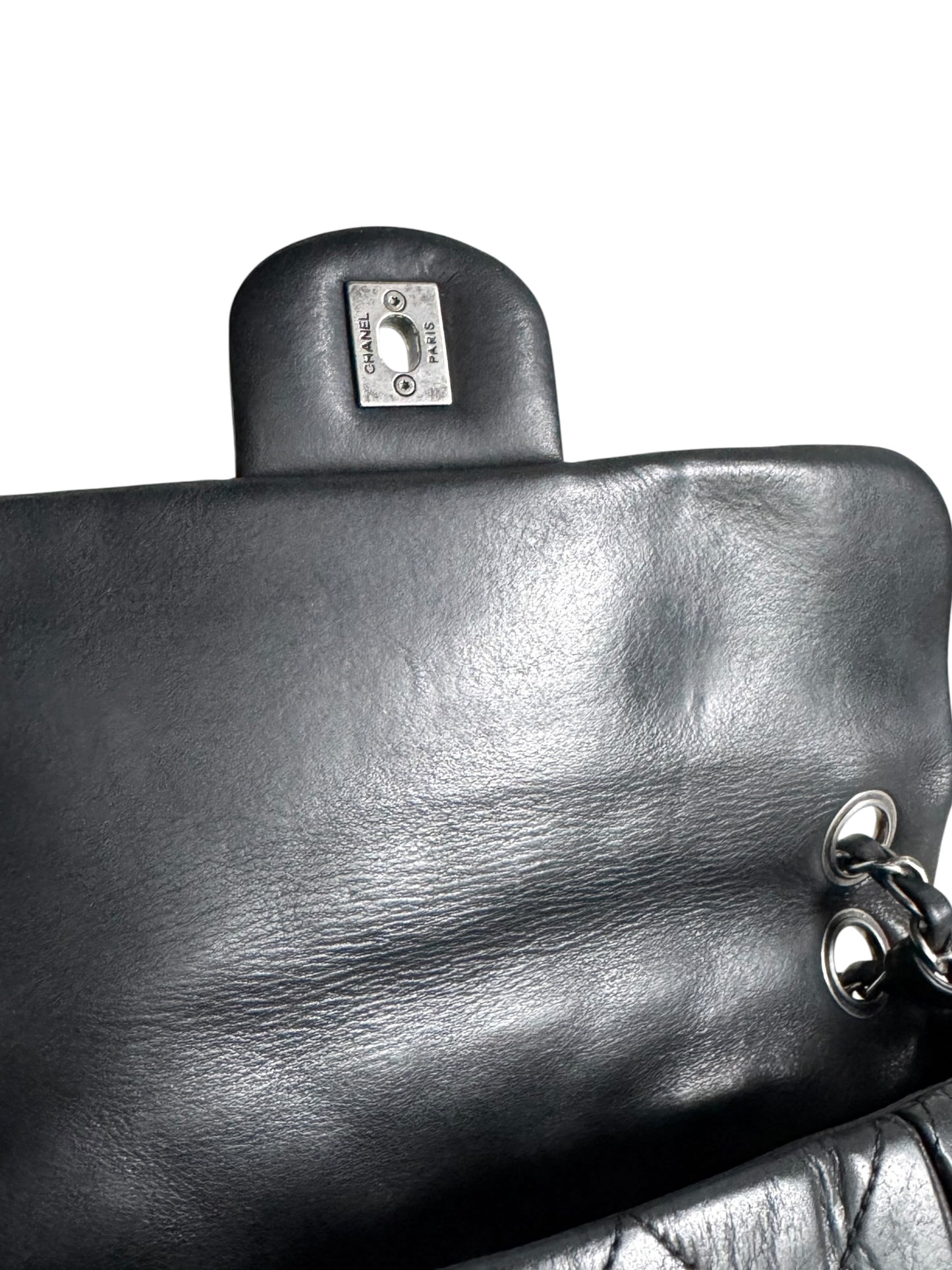 CHANEL Iridescent Lambskin Quilted East West Flap Bag