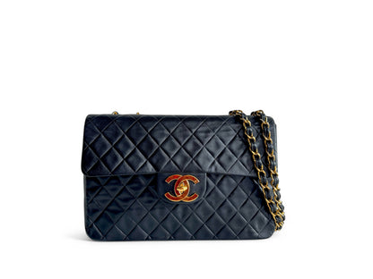CHANEL Lambskin Quilted XL Jumbo Single Flap