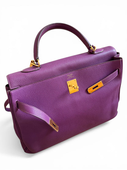 HERMES Kelly 35 Clemence Anemone