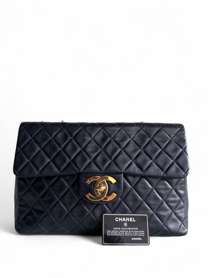 CHANEL Lambskin Quilted XL Jumbo Single Flap Bag