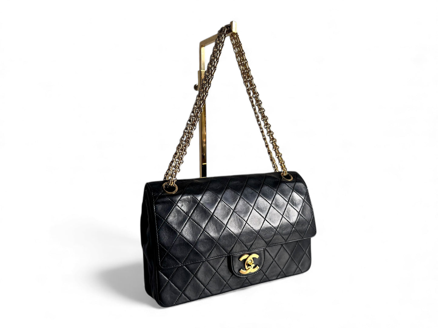 CHANEL Lambskin Medium Mademoiselle Double Flap