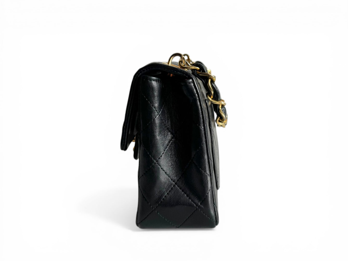 CHANEL Lambskin Mini Flap Chain Handle Bag