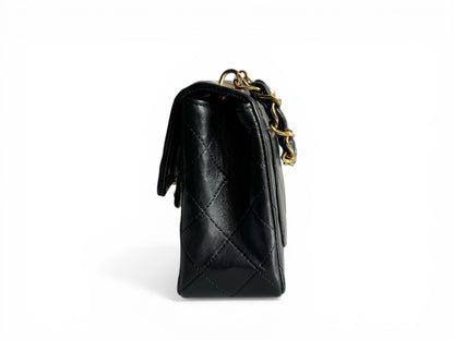 CHANEL Lambskin Mini Flap Chain Handle Bag