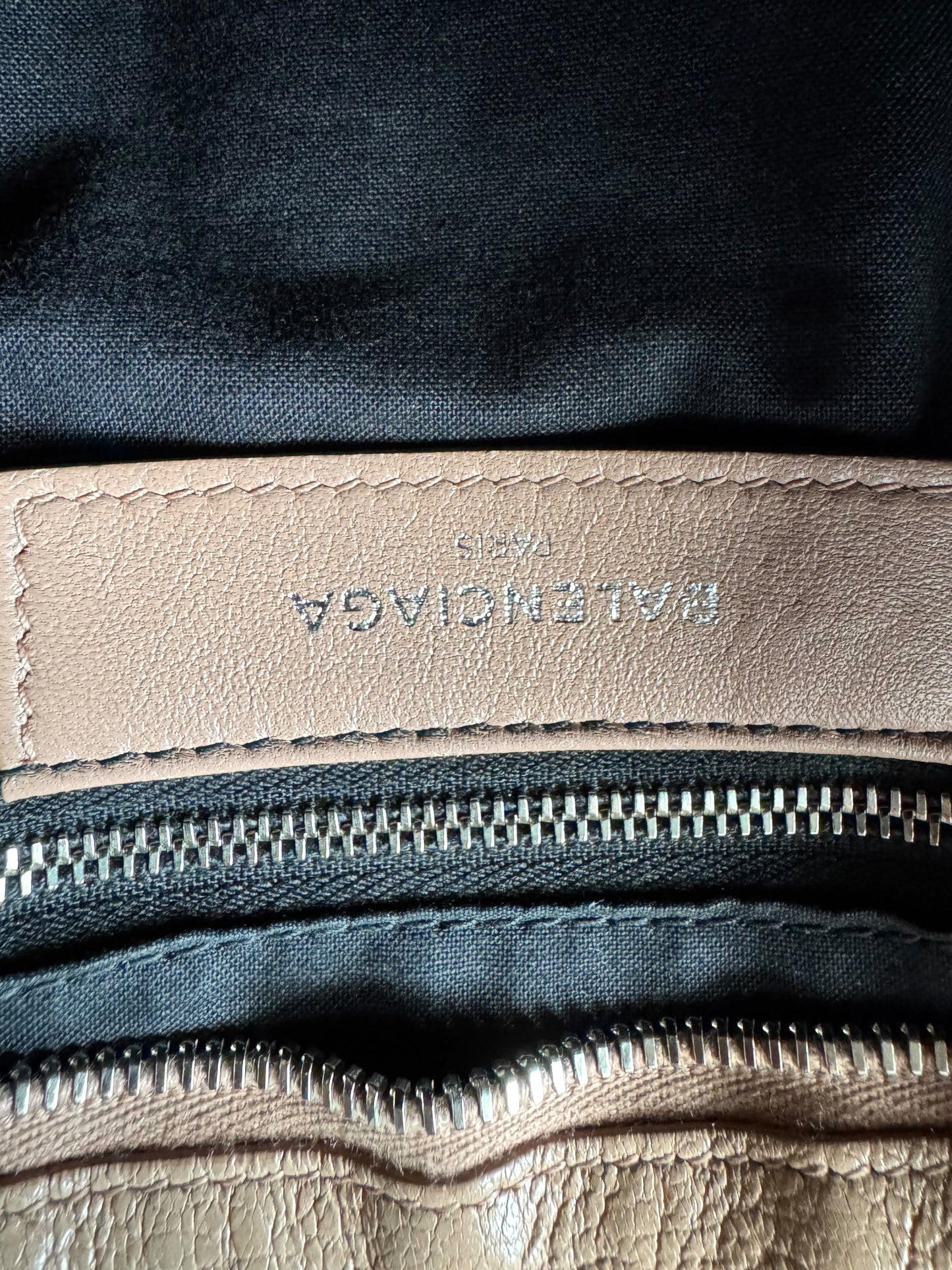 BALENCIAGA Chevre Gold Metallic Edge Hardware Bag