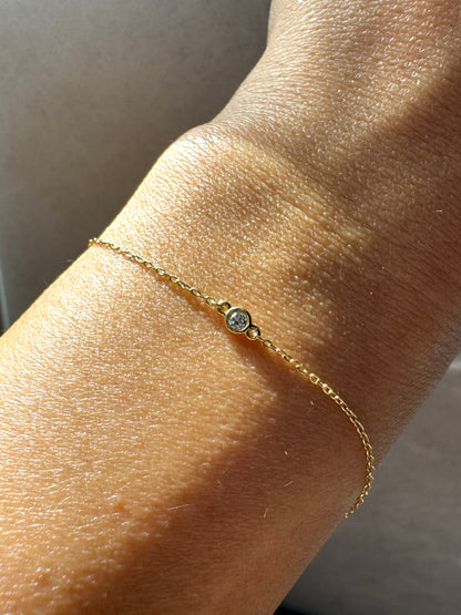 TIFFANY & CO. 18K Yellow Gold Elsa Peretti Diamonds Bracelet