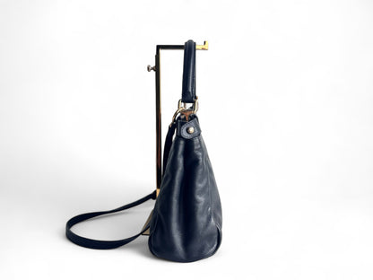FENDI Calfskin Denim Zucca Peekaboo Iconic Satchel
