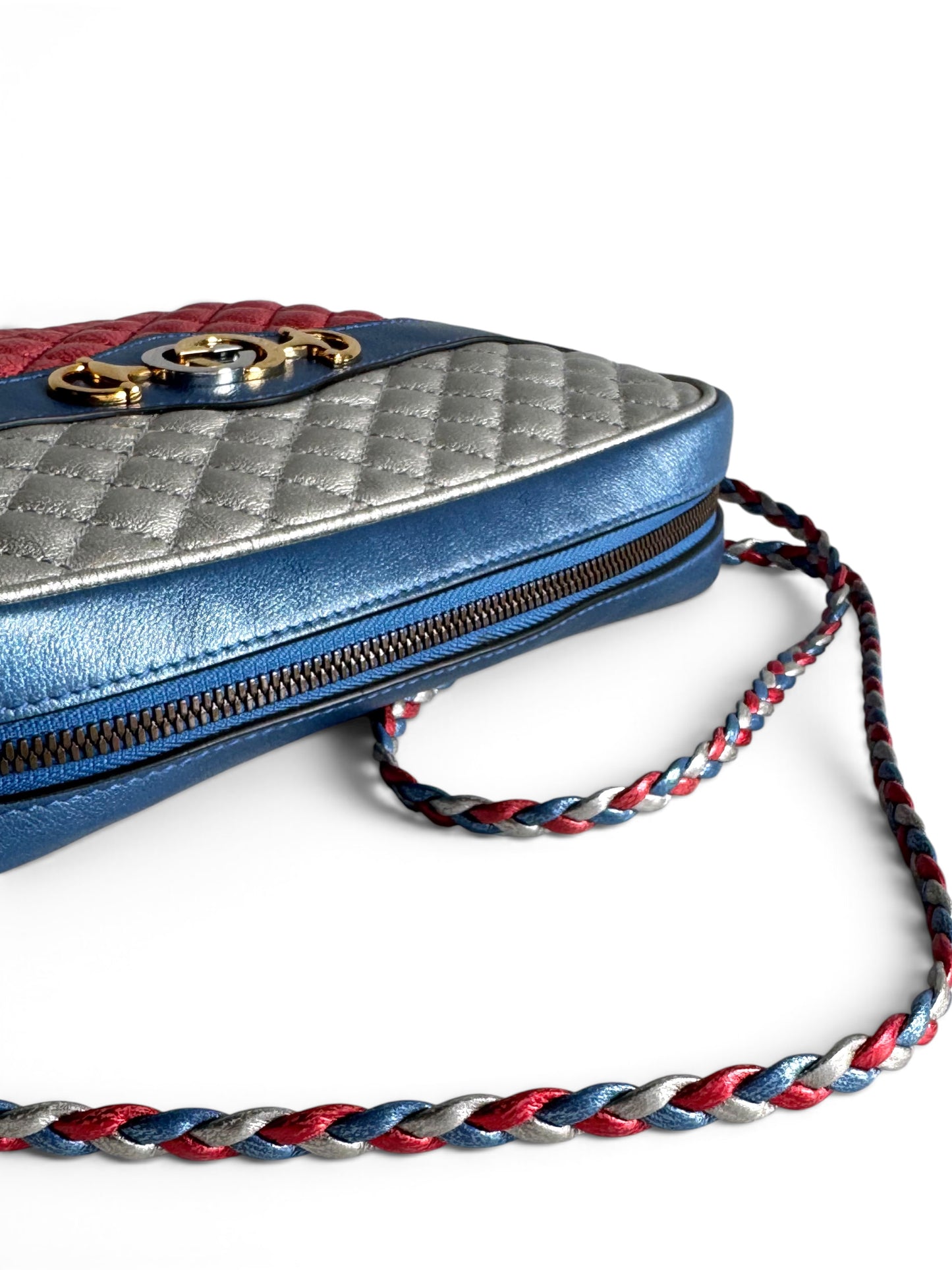 GUCCI Laminated Nappa Trapuntata Small Zumi Shoulder Bag
