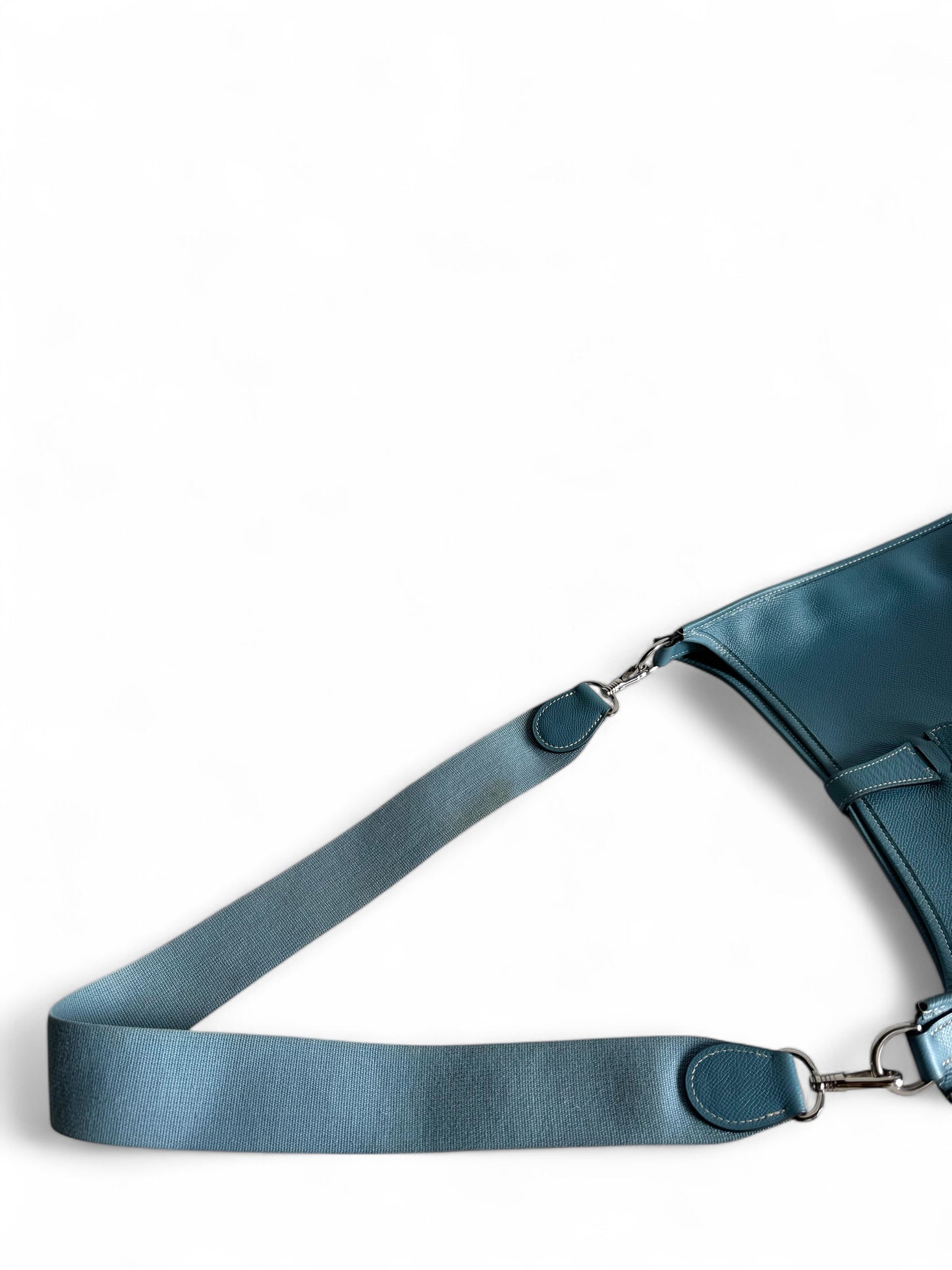 HERMES Courchevel Evelyne GM Blue Jean