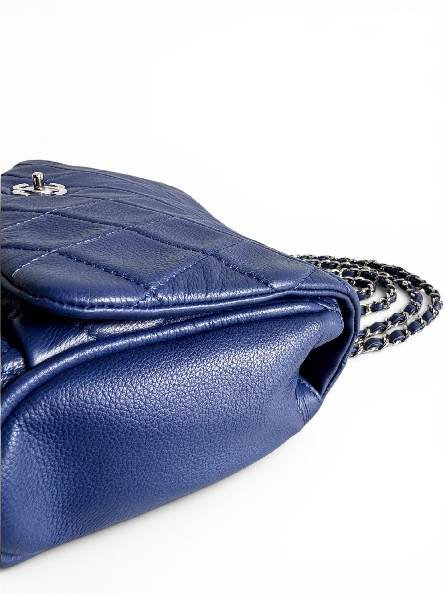 CHANEL Calfskin Quilted CC Curvy Flap
