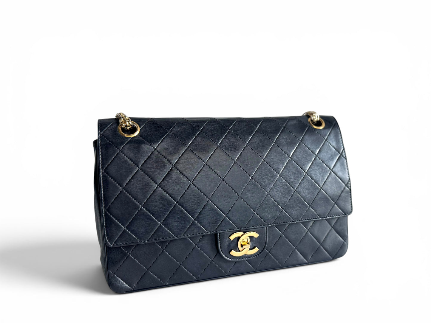 CHANEL Lambskin Medium Mademoiselle Double Flap
