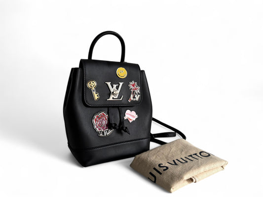 LOUIS VUITTON My Lockme Mini Pins Leather Backpack