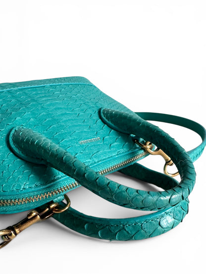 BALENCIAGA Python Ville XXS Top Handle Bag