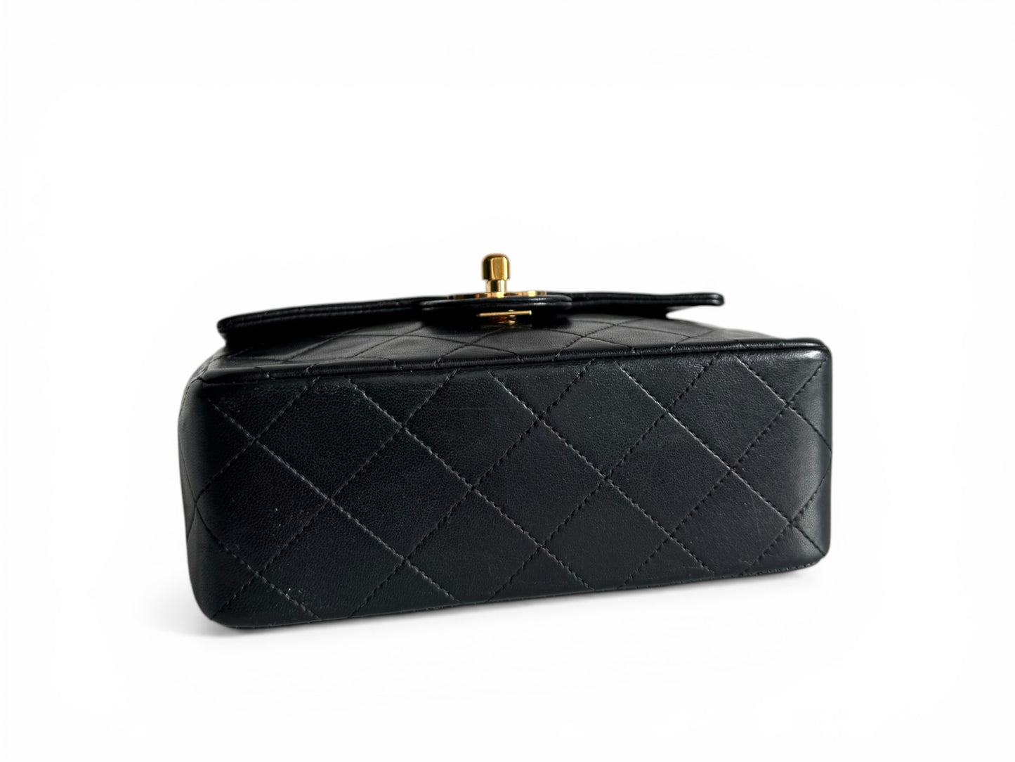 CHANEL Lambskin Mini Flap Chain Handle Bag