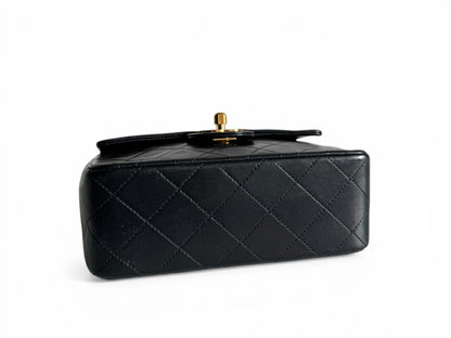 CHANEL Lambskin Mini Flap Chain Handle Bag