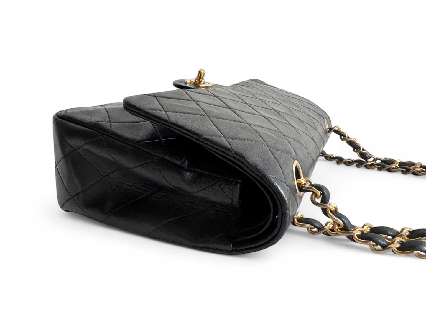 CHANEL Matelasse Double Flap Bag Black