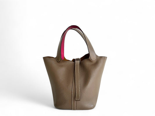 HERMÈS Chevre Mysore Éclat Picotin 18