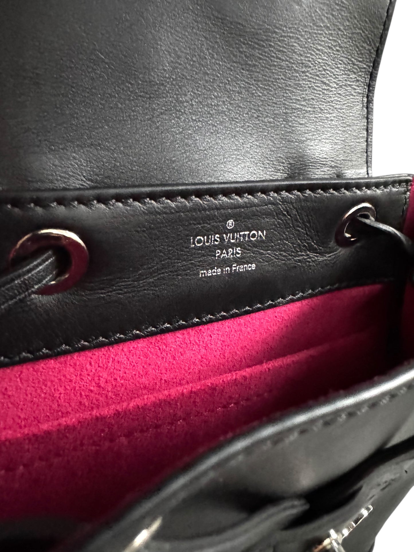 LOUIS VUITTON My Lockme Mini Pins Leather Backpack