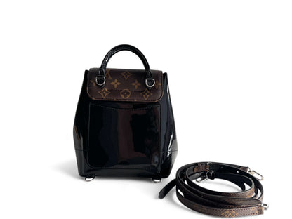 LOUIS VUITTON Patent Monogram Hot Springs Backpack