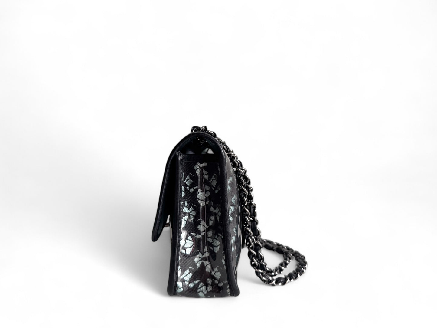 CHANEL Metallic Lambskin PVC Star Medium Single Flap Bag